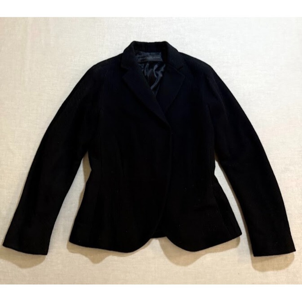 Donna Karan Jacket Womens 6 Black Long Sleeve Short Office Blazer Ladies.